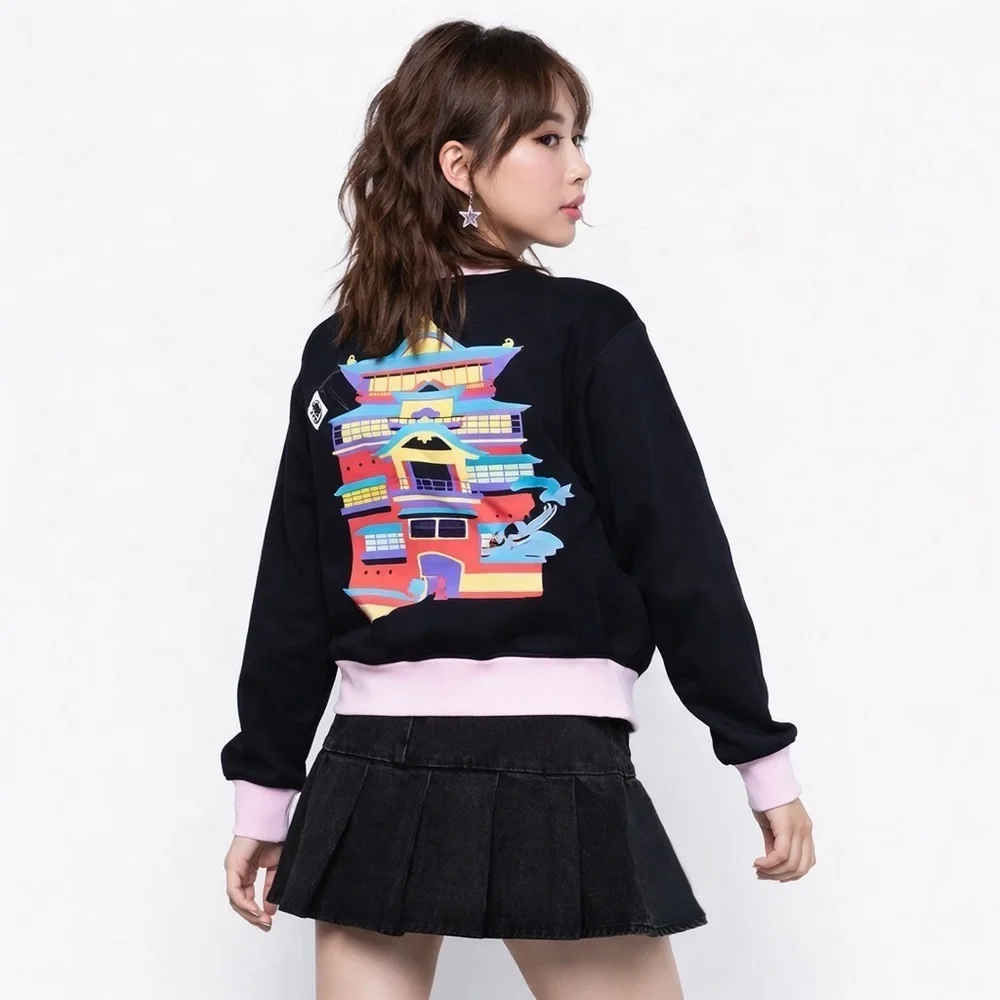 Her Universe Studio Ghibli Spirited Away No-Face Bathhouse Girls Cardigan Sz L